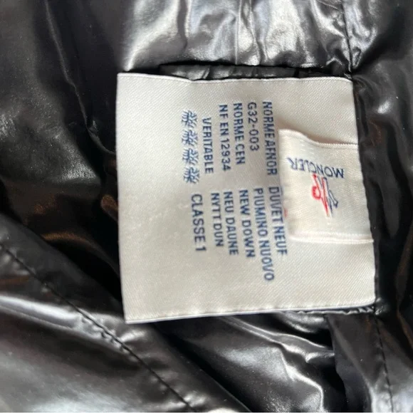 Moncler Metallic Silver Jacket with Black Knit Collar - Picture 7 of 11